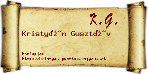 Kristyán Gusztáv névjegykártya